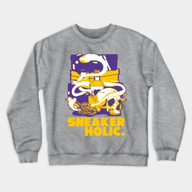 Sneaker Holic Court Purple University Gold Crewneck Sweatshirt by funandgames